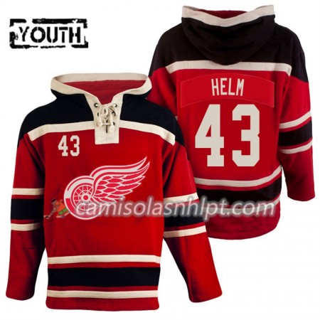 Camisola Detroit Red Wings Darren Helm 43 Vermelho Sawyer Hoodie - Criança